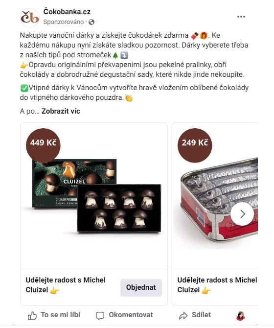 Ukázka dynamických produktových reklam - DABA.