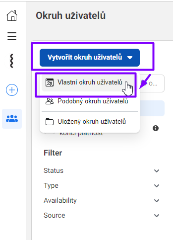 Tvoříme publikum z facebookové stránky.. Výstřižek je pořízen 13. 10. 2022.