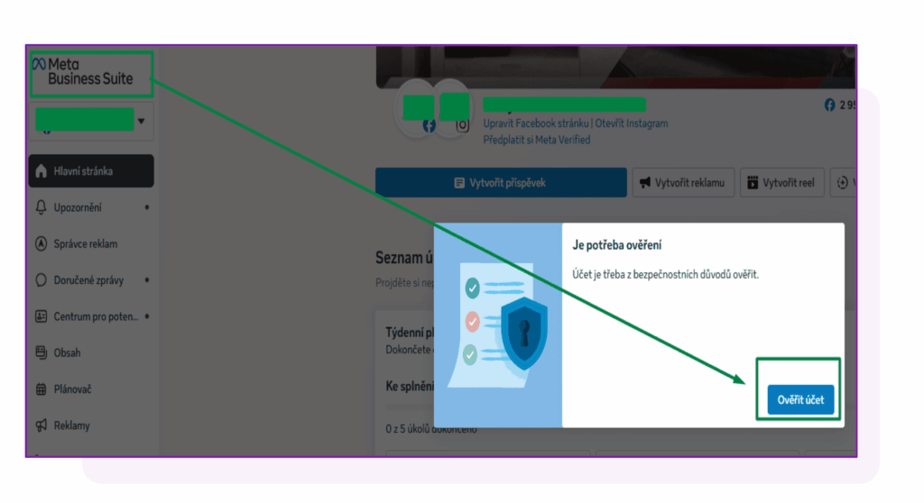 Meta neposílá SMS, co s tím?